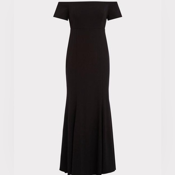 NWT Torrid Black Ponte Off-Shoulder Gown | Formal Maxi Dress | Size 16 - Picture 4 of 8